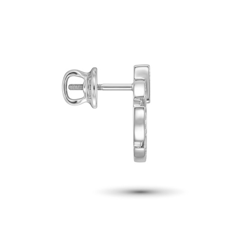 Серьги из родированного золота с бриллиантами