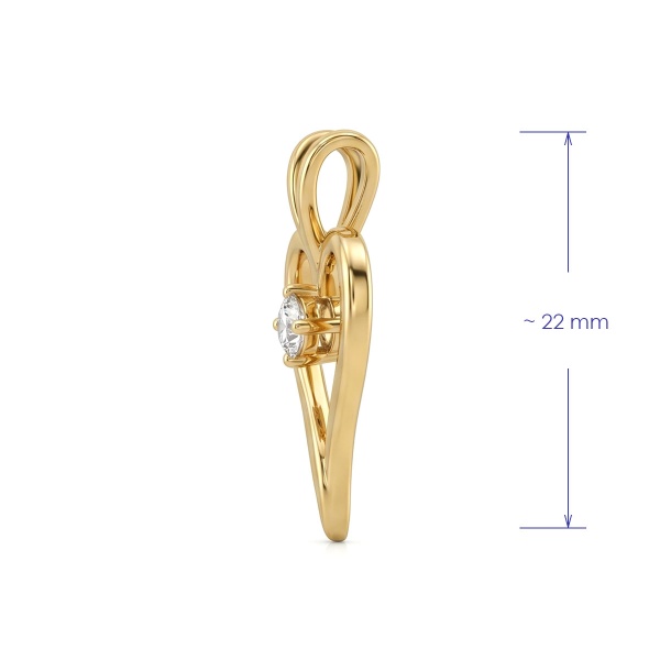 Подвеска из желтого золота с бриллиантом