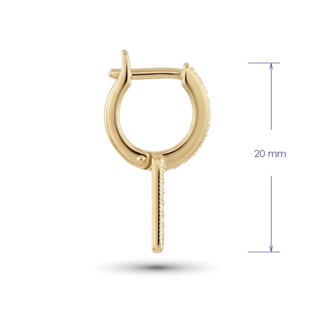 Серьги из желтого золота с бриллиантами