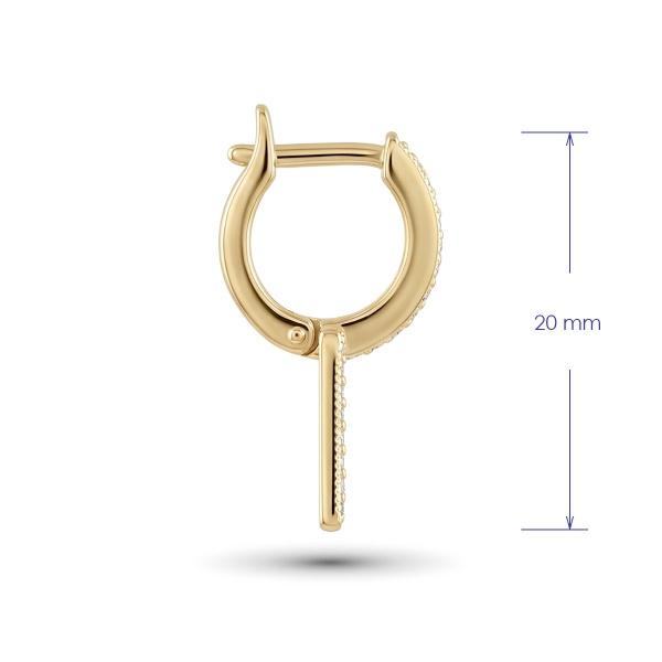 Серьги из желтого золота с бриллиантами