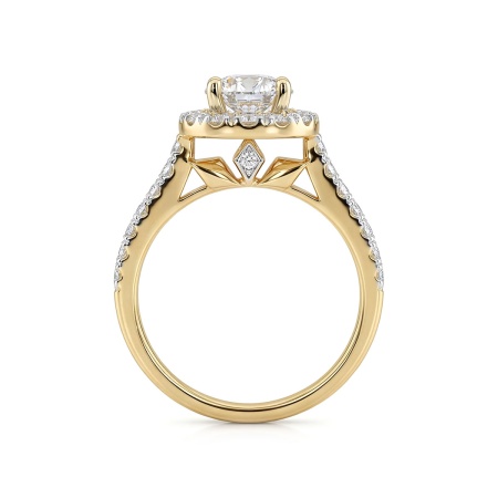 Кольцо из желтого золота с бриллиантами