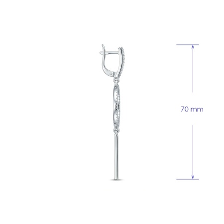 Серьги из белого золота с бриллиантами