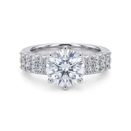 Кольцо из белого золота с бриллиантами