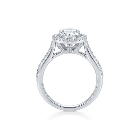 Кольцо из белого золота с бриллиантами