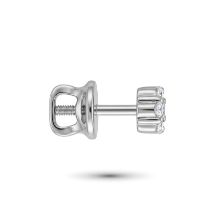 Серьги из родированного золота с бриллиантами