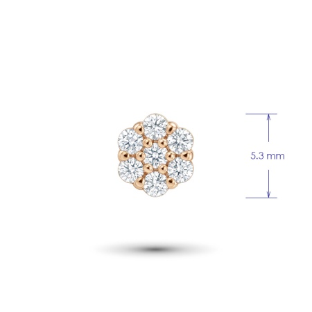 Серьги из красного золота с бриллиантами