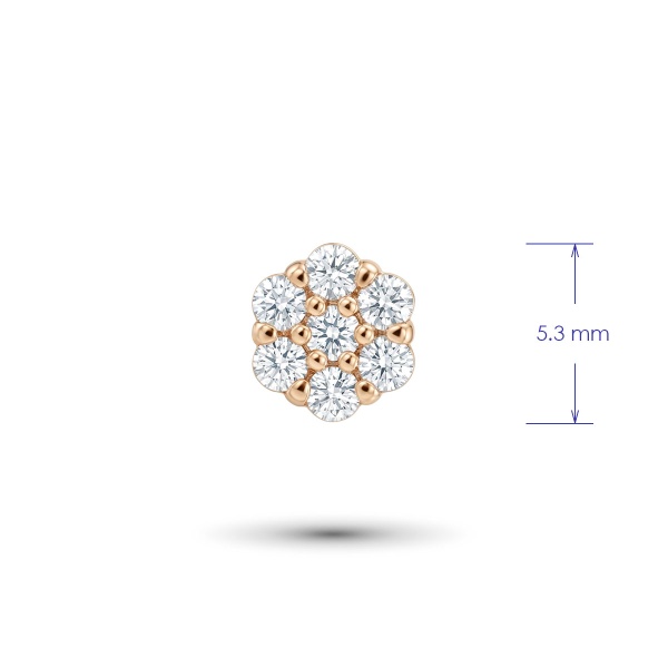 Серьги из красного золота с бриллиантами