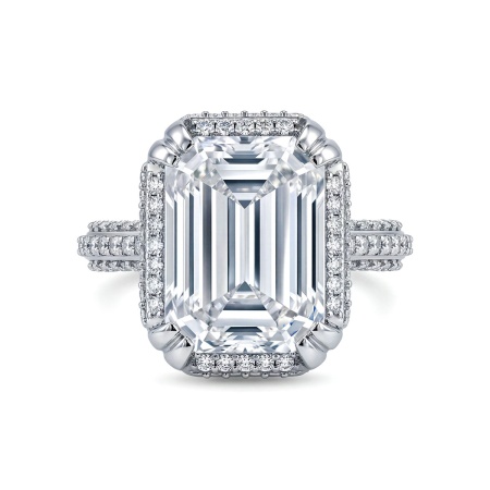 Кольцо из белого золота с бриллиантами