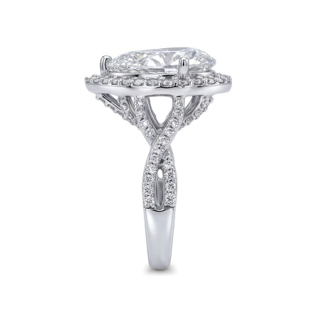 Кольцо из белого золота с бриллиантами