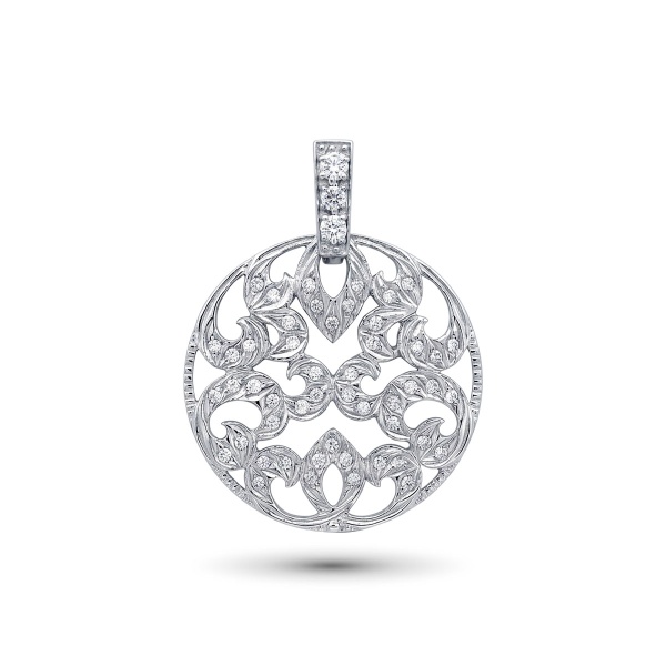 Подвеска из белого золота с бриллиантами