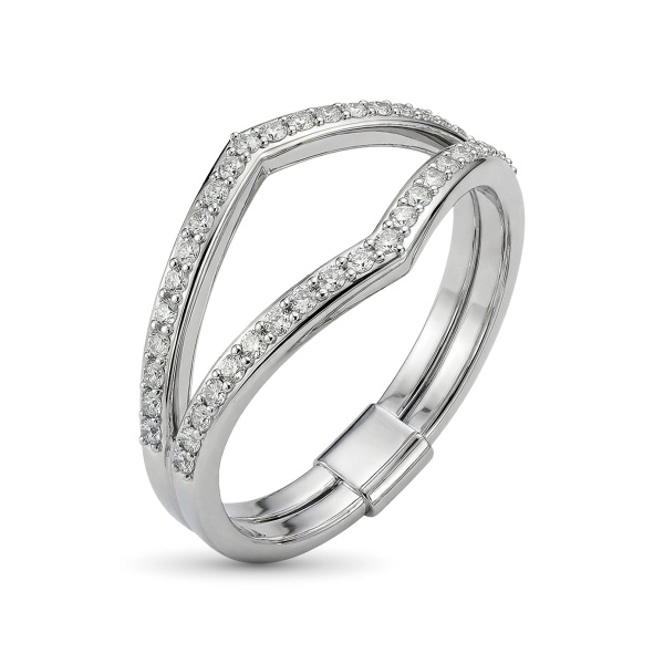 Кольцо из белого золота с бриллиантами