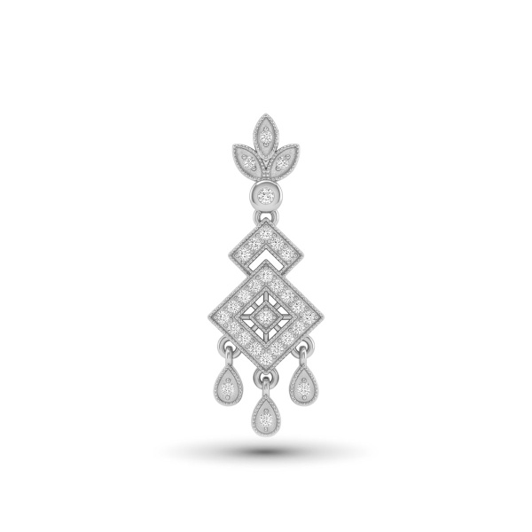 Подвеска из родированного золота с бриллиантами