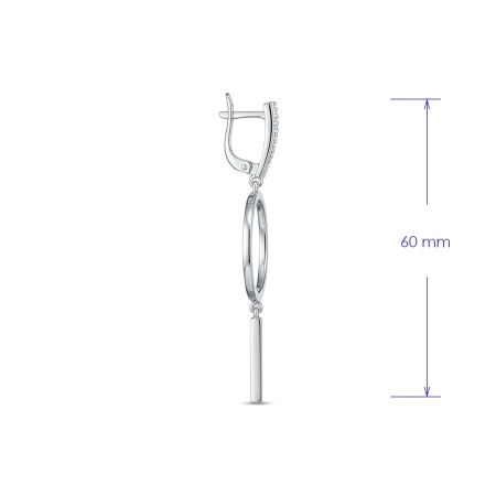 Серьги из белого золота с бриллиантами