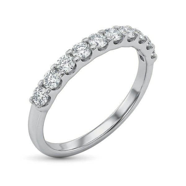 Кольцо из родированного золота с бриллиантами