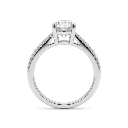 Кольцо из белого золота с бриллиантами