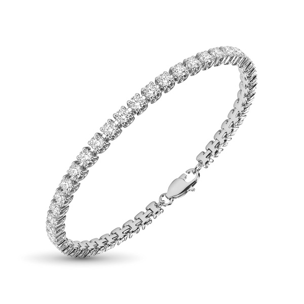 Браслет из родированного золота с бриллиантами