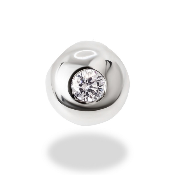 Подвеска из белого золота с бриллиантом