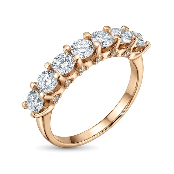 Кольцо из красного золота с бриллиантами