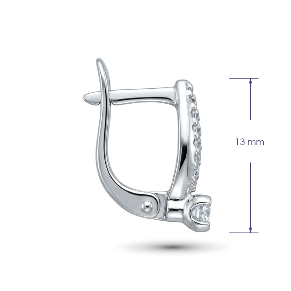 Серьги из белого золота с бриллиантами