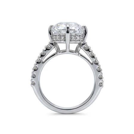 Кольцо из белого золота с бриллиантами