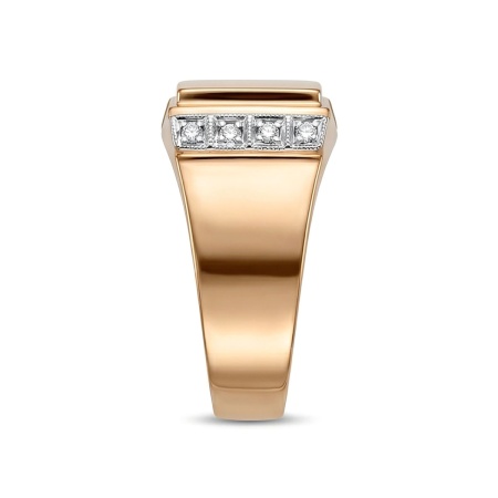 Кольцо из комбинированного золота с бриллиантами