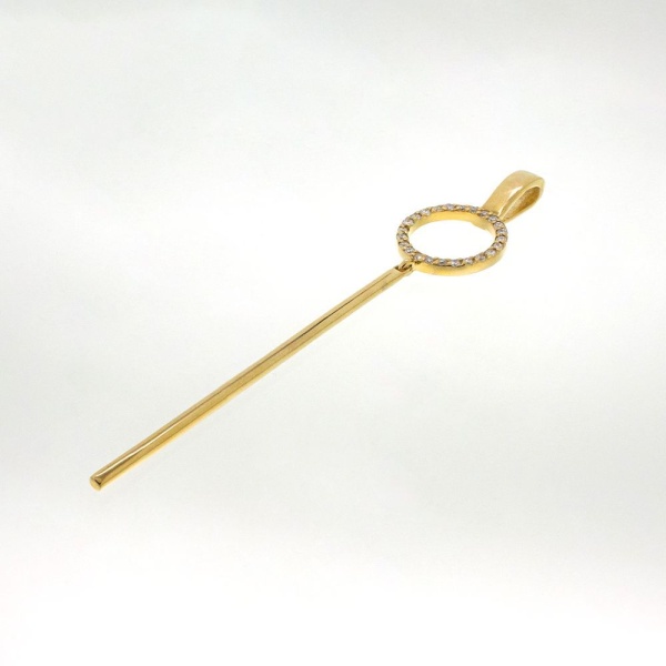 Подвеска из желтого золота с бриллиантами