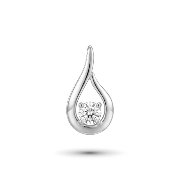 Подвеска из родированного золота с бриллиантами