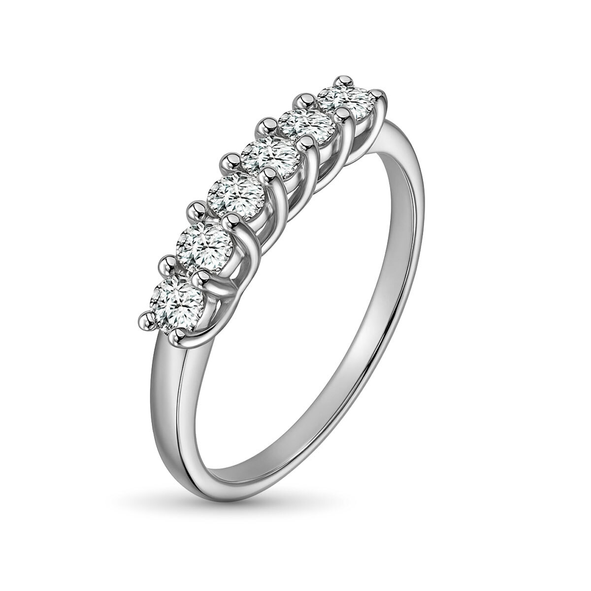 Кольцо из белого золота с бриллиантами