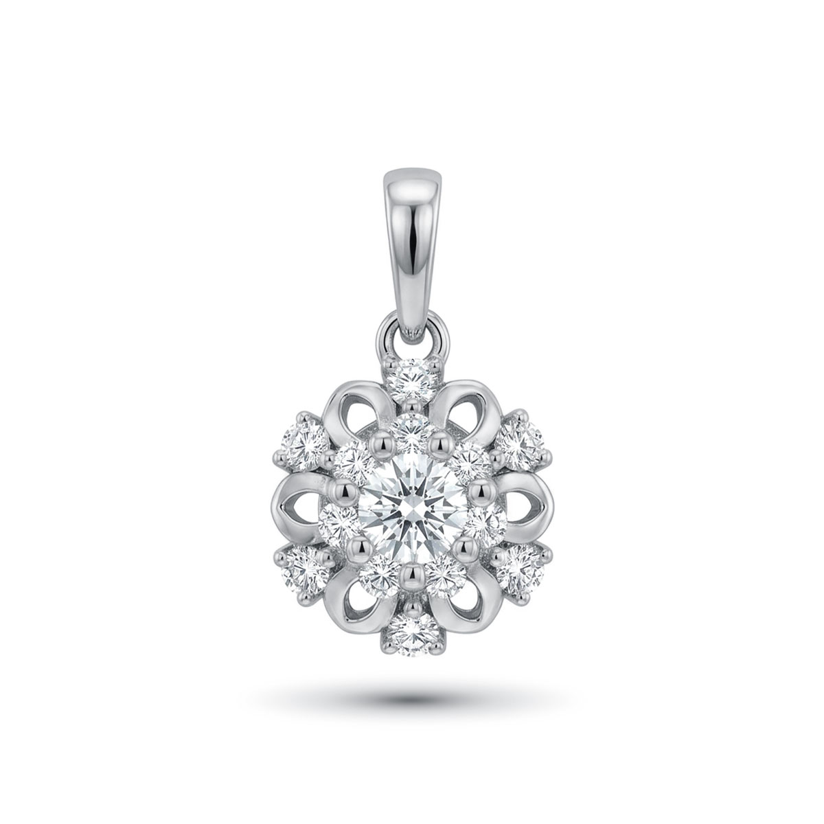 Подвеска из белого золота с бриллиантами