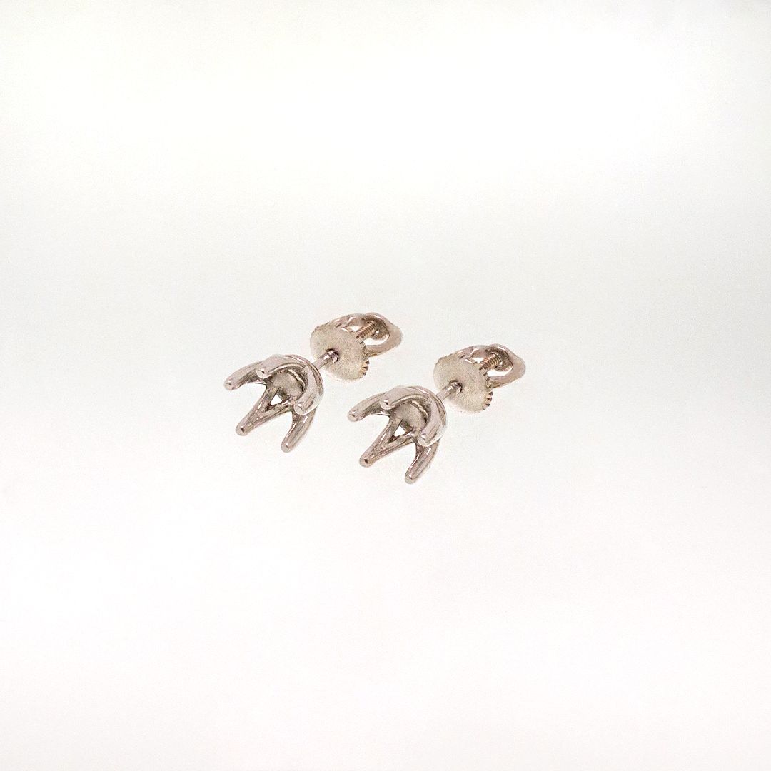 Серьги из белого золота