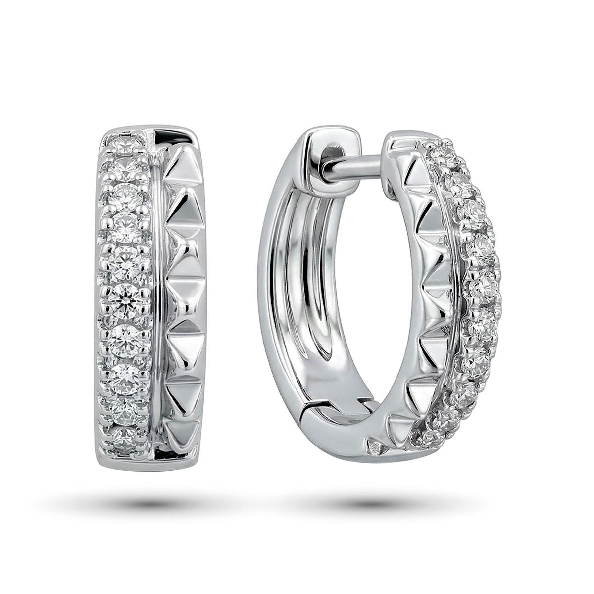 Серьги из белого золота с бриллиантами