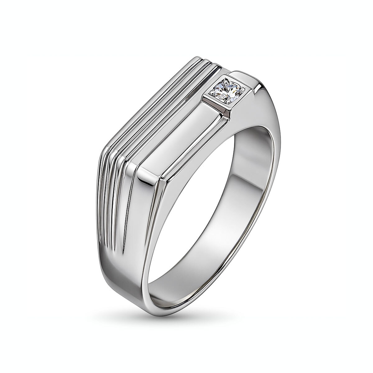 Кольцо из белого золота с бриллиантом