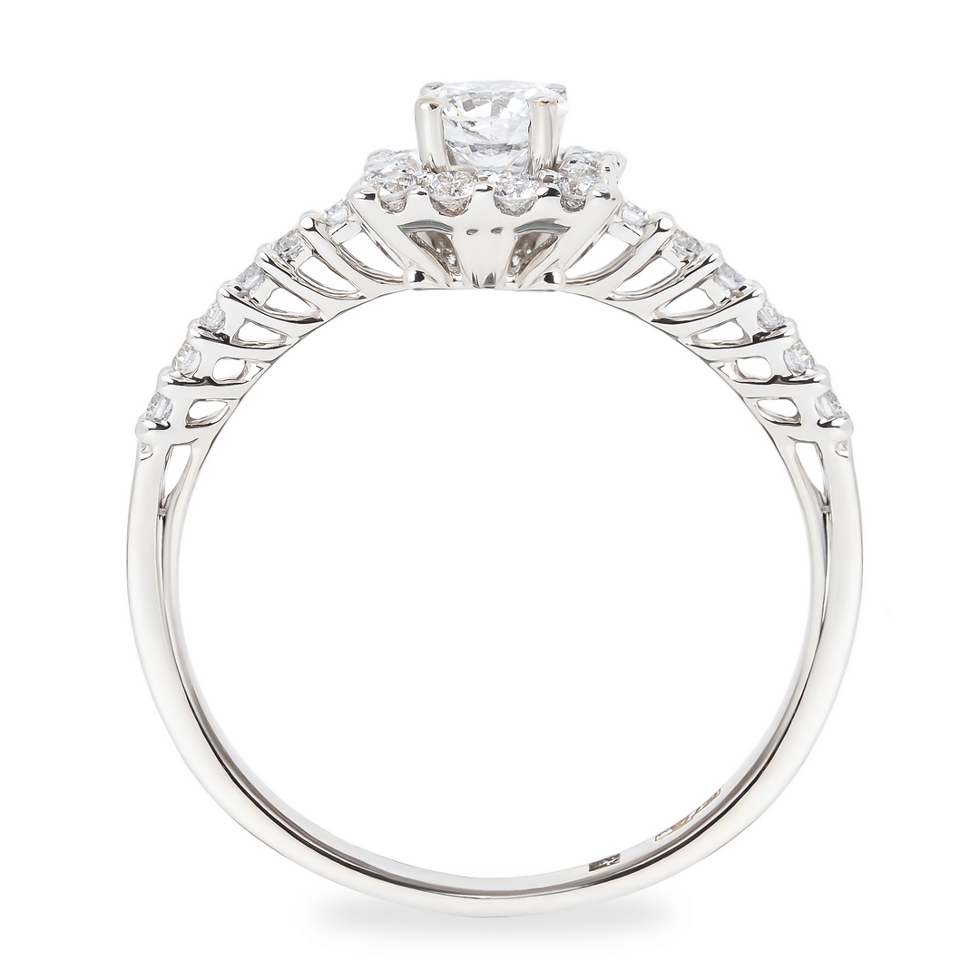 Кольцо из белого золота с бриллиантами