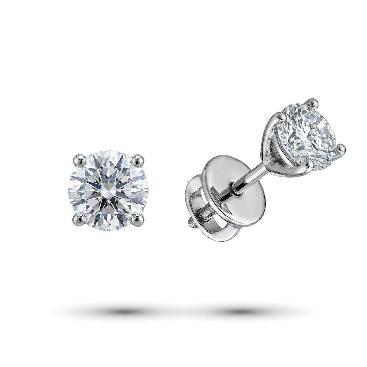 Серьги из белого золота с бриллиантами