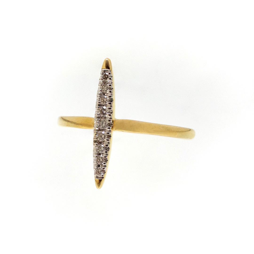 Кольцо из желтого золота с бриллиантами