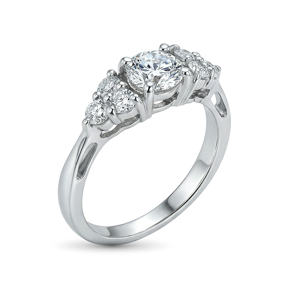 Кольцо из белого золота с бриллиантами