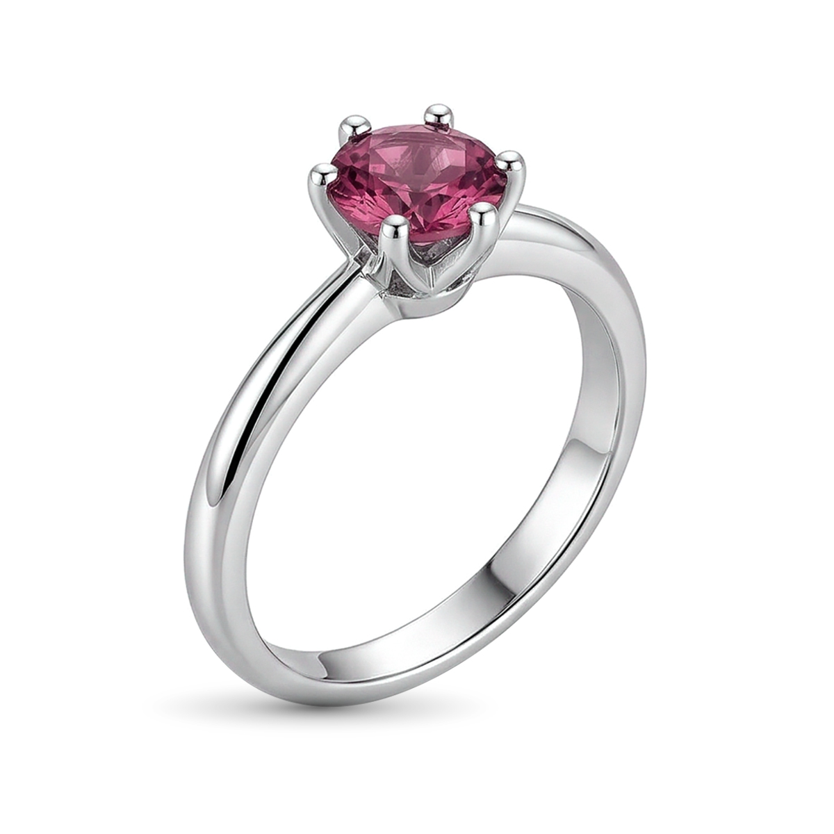 Кольцо из родированного золота с турмалинами