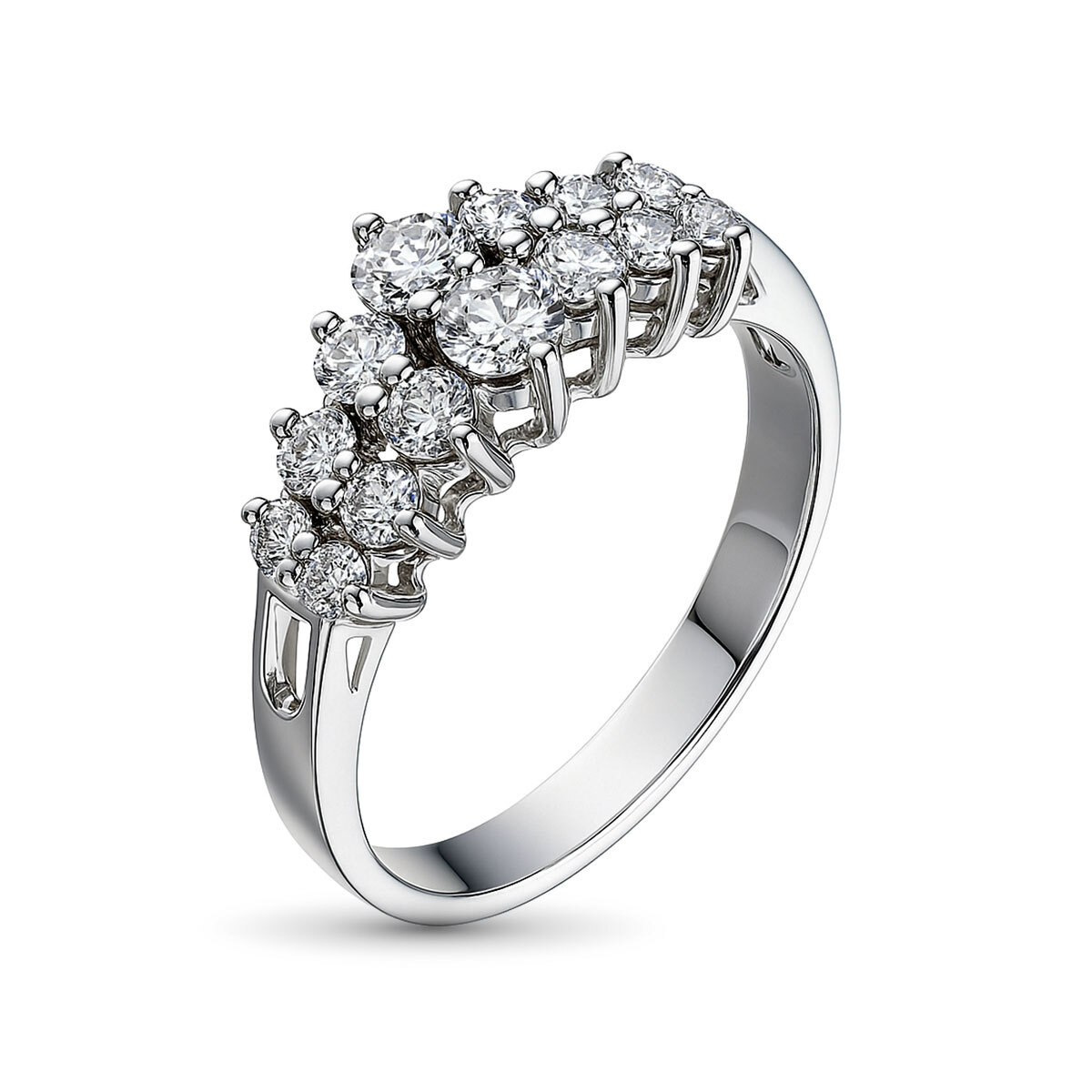 Кольцо из белого золота с бриллиантами