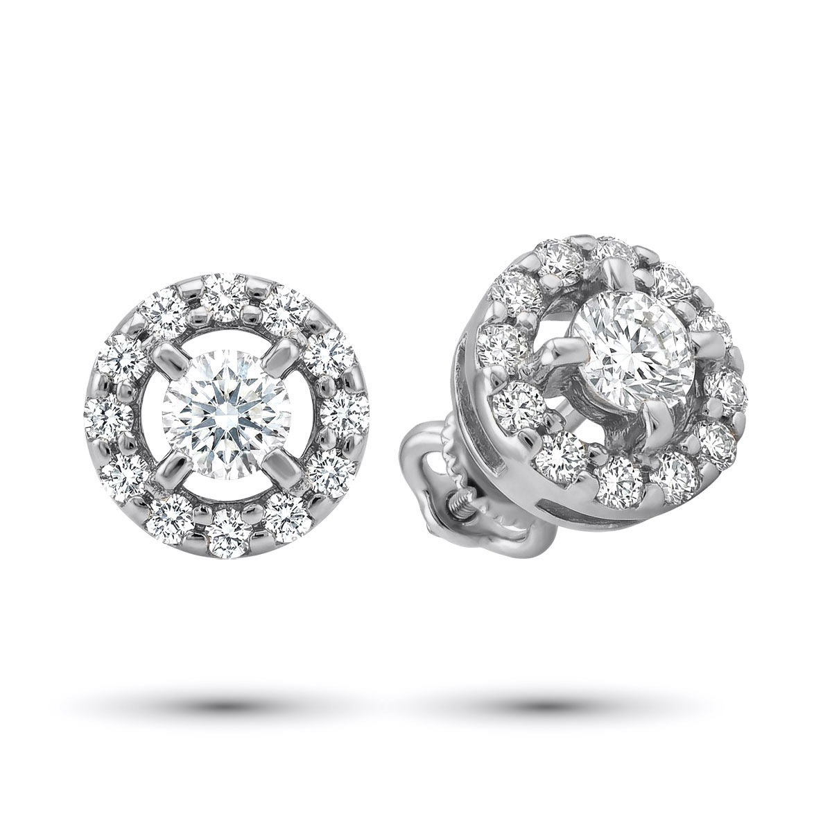 Серьги из белого золота с бриллиантами