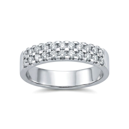 Кольцо из белого золота с бриллиантами