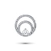 Подвеска из родированного золота с бриллиантом