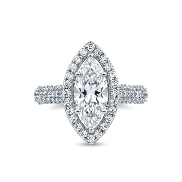 Кольцо из белого золота с бриллиантами