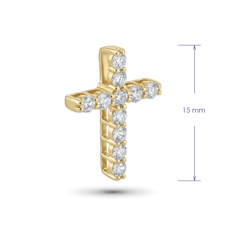 Подвеска из желтого золота с бриллиантами