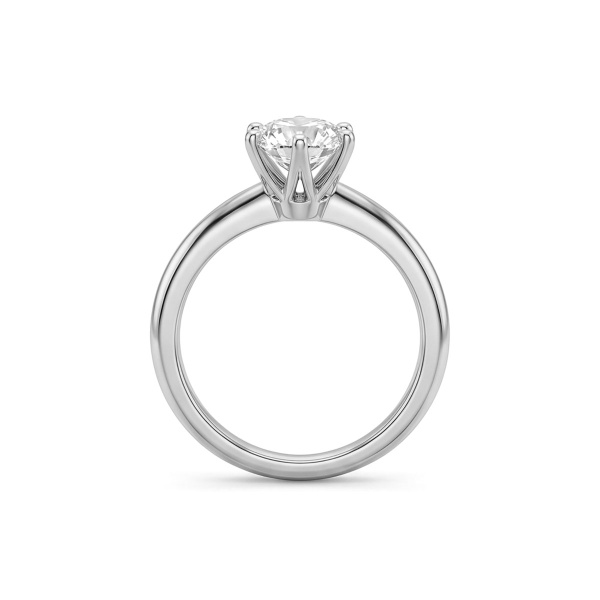 Кольцо из родированного золота с бриллиантом