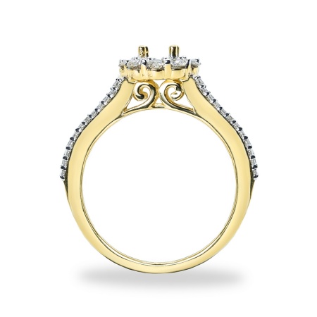 Кольцо из желтого золота с бриллиантами