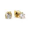 Серьги из желтого золота с бриллиантами