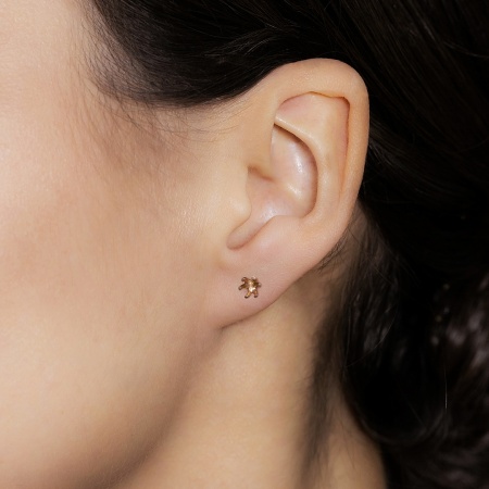 Серьги из красного золота