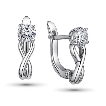 Серьги из белого золота с бриллиантами