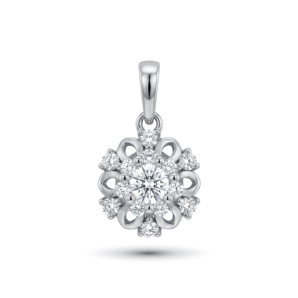 Подвеска из белого золота с бриллиантами