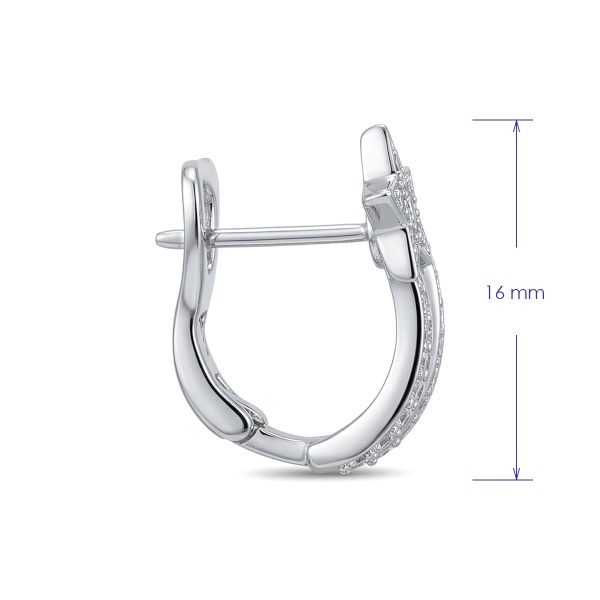 Серьги из родированного золота с бриллиантами